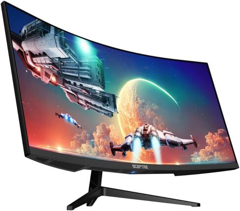 34-Inch Curved Ultrawide WQHD Gaming Monitor 3440 x 1440 R1500 up to 180Hz DisplayPort x2 99% sRGB 1ms, Machine Black 2025 (C345B Series) in Saudi Arabia