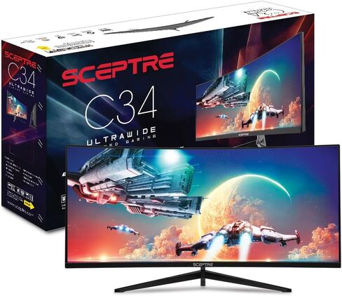 34-Inch Curved Ultrawide WQHD Gaming Monitor 3440 x 1440 R1500 up to 180Hz DisplayPort x2 99% sRGB 1ms, Machine Black 2025 (C345B Series) in Saudi Arabia