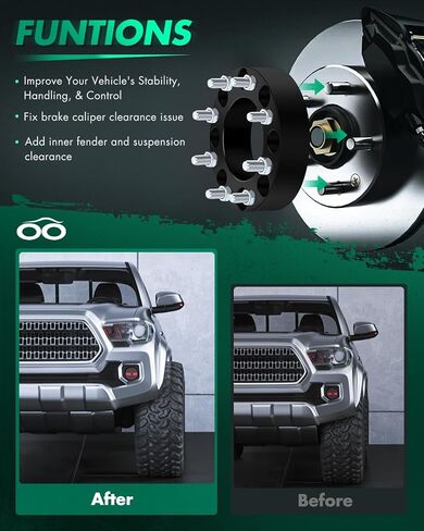 SCITOO 2Pcs Wheel Spacers 2 inch 8x180 Bore 124.1mm Studs 14x1.5 8 Lug Wheel Spacers Adapters Fit for for Chevrolet Silverado 2500 Silverado 2500 HD Silverado 3500 HD for GMC Sierra 2500 HD in Saudi Arabia