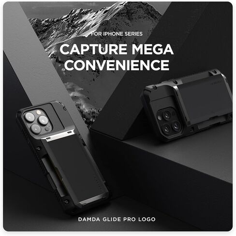 VRS DESIGN Damda Glide Pro Card Holder Case for iPhone 17 Pro Max (2025), Sturdy Semi Auto Card Slot Wallet [4 Cards] Case Designed for iPhone 17 Pro Max (2025) Matte Black in Saudi Arabia