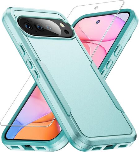 حافظة Google Pixel 10 أو حافظة Google Pixel 10 Pro مع واقي شاشة من الزجاج المقوى، غطاء هاتف مرن ناعم من مادة TPU مقاوم للصدمات للنساء والرجال والبنات والأولاد (شفاف) in Kuwait