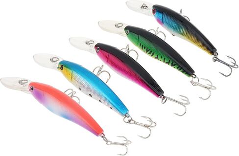 5pcs Fishing Lures Crankbaits, Fishing Hard Baits Swimbaits Minnow Bass Topwater Lures for Trout Bass Perch in Saudi Arabia