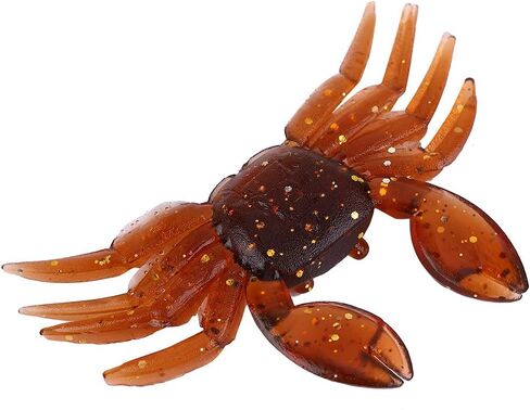 Crab Fishing Lure Kit, 10 PCS Fishing Crab Lures Artificial Bait Fishing Tackle, Artificial Plastic Soft Crab Lure 3D Simulation Freshwater Fishing Bait (Brown) in Saudi Arabia