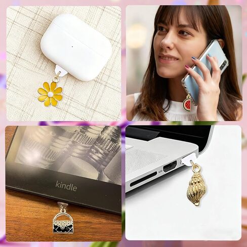 سحر لملحقات القارئ الإلكتروني الساحرة من Kindle Dust Plug Charm، متوافقة مع منافذ شحن الهاتف من النوع C للهواتف اللوحية Kindle، هدايا للأم والمعلم والأصدقاء ومحبي الكتب in Kuwait