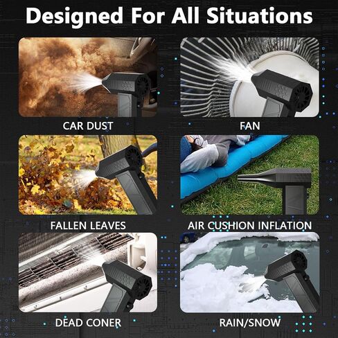 Compressed Air Duster, 130000RPM Electric Air Duster, Super Powerful 8000mAh Mini Air Blower Gun with Fast Charging,Dust Blower for Computer,House,Keyboard,Outdoors,Car in Saudi Arabia