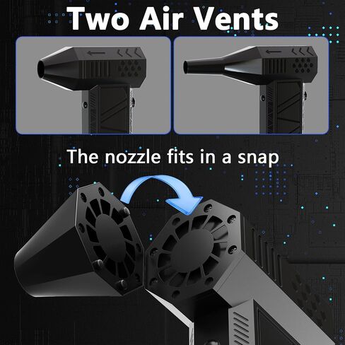 Compressed Air Duster, 130000RPM Electric Air Duster, Super Powerful 8000mAh Mini Air Blower Gun with Fast Charging,Dust Blower for Computer,House,Keyboard,Outdoors,Car in Saudi Arabia