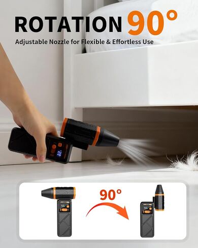Compressed Air Duster,330,000 RPM Electric Air Duster with Digital Display,Rechargeable Cordless Air Blower Adjustable Stepless Contorl,Handheld Dust Blower for Computer,Keyboard,House,Outdoor&Car in Saudi Arabia