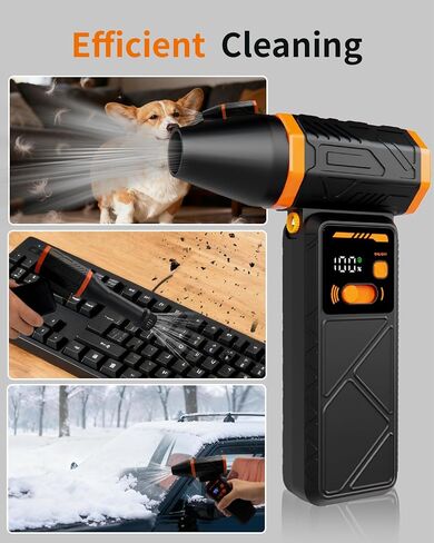 Compressed Air Duster,330,000 RPM Electric Air Duster with Digital Display,Rechargeable Cordless Air Blower Adjustable Stepless Contorl,Handheld Dust Blower for Computer,Keyboard,House,Outdoor&Car in Saudi Arabia