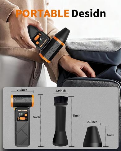 Compressed Air Duster,330,000 RPM Electric Air Duster with Digital Display,Rechargeable Cordless Air Blower Adjustable Stepless Contorl,Handheld Dust Blower for Computer,Keyboard,House,Outdoor&Car in Saudi Arabia