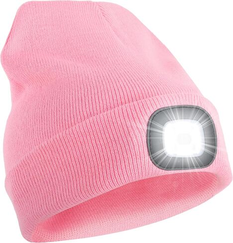 YMHB للجنسين قبعة قبعة قبعة مع الضوء ، USB قابلة لإعادة الشحن LED HAT HAT HAT Light CAP عيد الميلاد مخزن هدايا للرجال الأب الأب زوج (أسود) in Kuwait