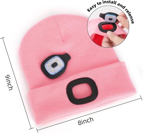 YMHB للجنسين قبعة قبعة قبعة مع الضوء ، USB قابلة لإعادة الشحن LED HAT HAT HAT Light CAP عيد الميلاد مخزن هدايا للرجال الأب الأب زوج (أسود) in Kuwait