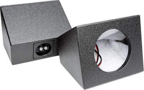 Bbox Pro Audio Tuned 6.5" Speaker Enclosures - Premium Speakers to Enhance Sound and Bass - Nickel Finish Speaker Terminals for Car or Truck - 18 Gauge Audio Cables - Speaker Set of 2 (Charcoal) in Kuwait