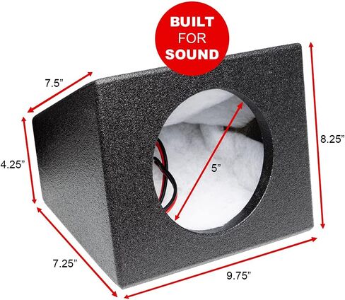 Bbox Pro Audio Tuned 6.5" Speaker Enclosures - Premium Speakers to Enhance Sound and Bass - Nickel Finish Speaker Terminals for Car or Truck - 18 Gauge Audio Cables - Speaker Set of 2 (Charcoal) in Kuwait