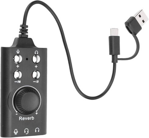 بطاقة صوت USB، محول صوت USB خارجي إلى مقبس 3.5 مم مع التحكم في مستوى الصوت وصوت محيطي 7.1، لسماعات رأس الكمبيوتر المحمول وسطح المكتب Winos MacOS in Saudi Arabia