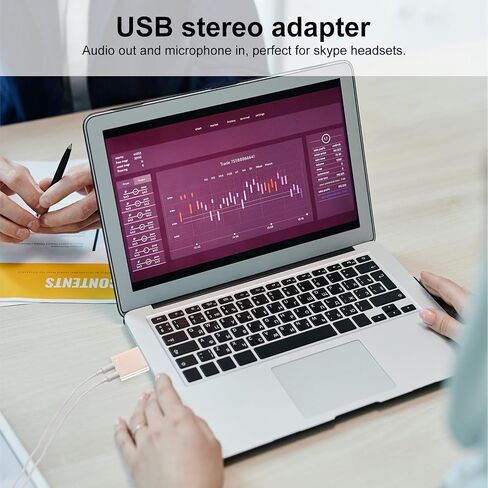 USB External Sound Card Channel Aluminum Alloy Shell USB Audio Interface with Headphone and Microphone Jack Compatible with Laptops Desktops Plug and Play No Driver Random Color in Saudi Arabia