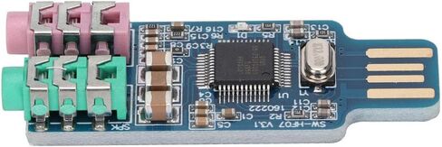 Keenso USB Audio Card CM108 External Sound Card Mini Bare Plate Design for Laptop, Easy to Carry, for Music Lovers in Saudi Arabia