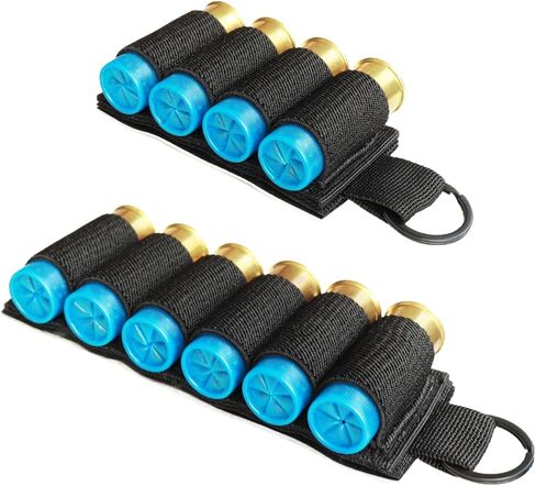 12 Gauge Shell Holder, Velcro Shotgun Shell Holder with Adhesive Backing Sticker, Mollle Shotgun Cartridge Card for Buttstock and Side Saddle, Ammo Carrier 12ga in Kuwait