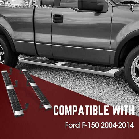 DNA Motoring 6.5 بوصة تشغيل لوحات تشغيل متوافقة مع 2015-2024 FORD F150 2017-2024 F250 SD F350 SD ، CAB القياسية ، خطوات من الفولاذ المقاوم للصدأ NERF قضبان ، Stepb-U-F15015-S1-S in Saudi Arabia