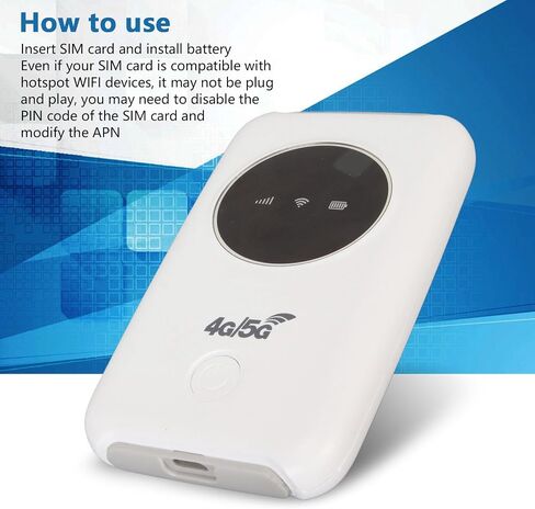 Generic Unlocked 4G WiFi SIM Card Slot, 150Mbps LTE USB WiFi Modem Built in 3200MAh Battery, Portable WiFi Router for Travel, Business Trip, Outdoor Live Streaming, Party Gaming in Saudi Arabia
