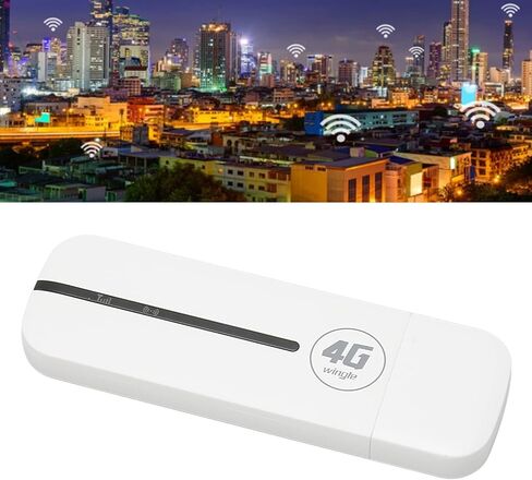 VBESTLIFE 4G LTE USB WiFi Dongle & Mobile Hotspot Router، محول شبكة مودم السفر المحمول مع فتحة بطاقة SIM، يدعم 10 مستخدمين، B1 B3 B5 B40 in Kuwait