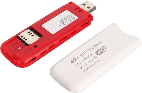 VBESTLIFE 4G LTE USB WiFi Dongle, 150Mbps Portable Travel WiFi Modem with SIM Card Slot, 10 Users Mobile Hotspot Router Network Adapter in Saudi Arabia