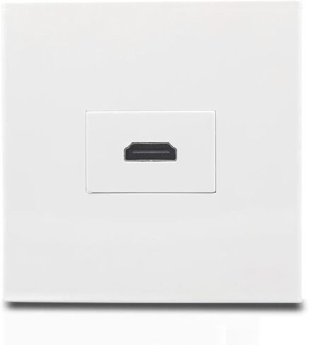 HDMI 2.0 Female Wall Mount Socket White Panel Socket 86x86mm in Saudi Arabia