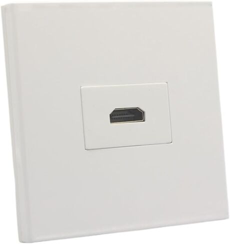 HDMI 2.0 Female Wall Mount Socket White Panel Socket 86x86mm in Saudi Arabia