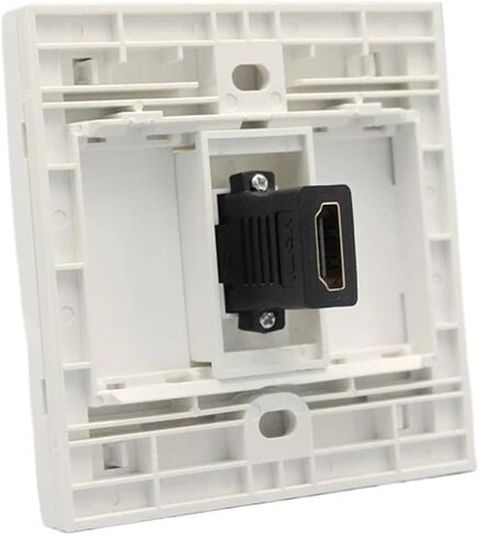 HDMI 2.0 Female Wall Mount Socket White Panel Socket 86x86mm in Saudi Arabia