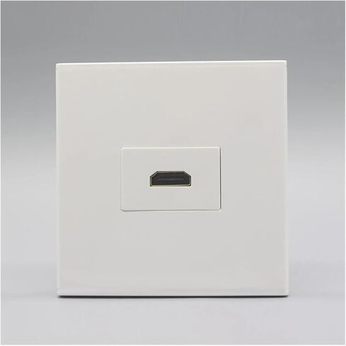 HDMI 2.0 Female Wall Mount Socket White Panel Socket 86x86mm in Saudi Arabia