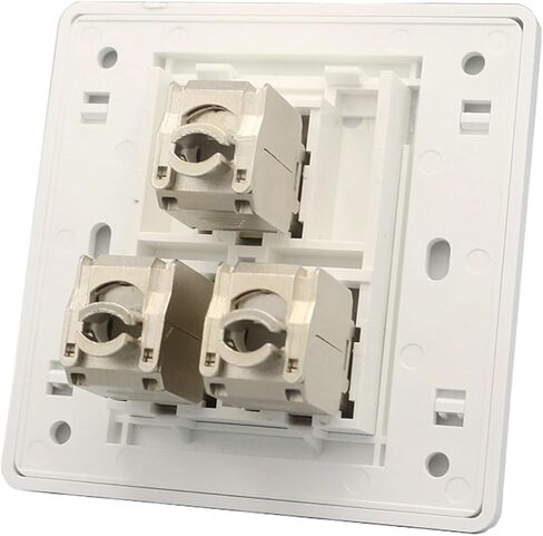 3 Port CAT6A CAT7 RJ45 Wall CAT 7 Jack Triple Outlet LAN Panel(CAT6A) in Saudi Arabia