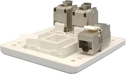 3 Port CAT6A CAT7 RJ45 Wall CAT 7 Jack Triple Outlet LAN Panel(CAT6A) in Saudi Arabia