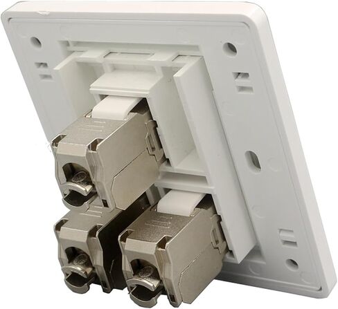 3 Port CAT6A CAT7 RJ45 Wall CAT 7 Jack Triple Outlet LAN Panel(CAT6A) in Saudi Arabia