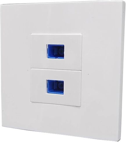 Dual Port SC Fiber 2 UPC Fiber 86mm Wall Panel Female to Female Socket in Saudi Arabia