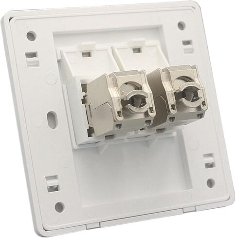 2-Port CAT8 RJ45 Wall Panel 40Gbps Ultra-high-Speed CAT.8 LAN Network Panel(Two Ports CAT7) in Saudi Arabia