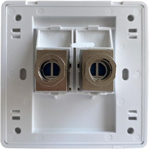 2-Port CAT8 RJ45 Wall Panel 40Gbps Ultra-high-Speed CAT.8 LAN Network Panel(Two Ports CAT7) in Saudi Arabia
