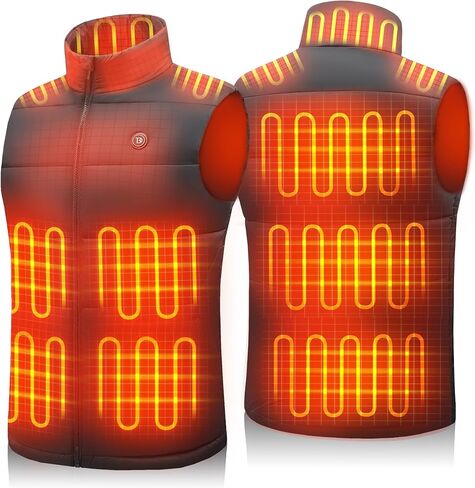 Heated Vest Men with Battery Pack Included 16000mAh, Lightweight 15-Zones Electric Warming Heating Vests for Winter in Saudi Arabia