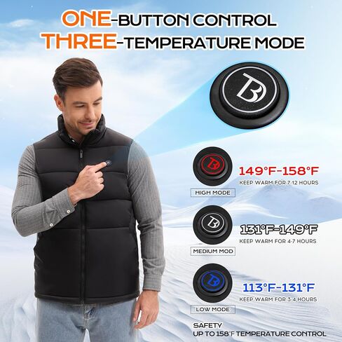 Heated Vest Men with Battery Pack Included 16000mAh, Lightweight 15-Zones Electric Warming Heating Vests for Winter in Saudi Arabia