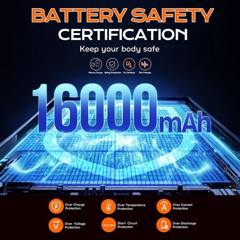 Heated Vest Men with Battery Pack Included 16000mAh, Lightweight 15-Zones Electric Warming Heating Vests for Winter in Saudi Arabia