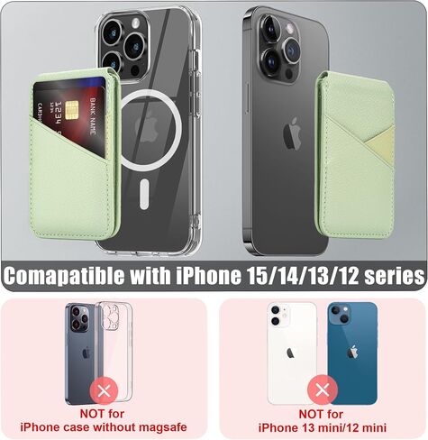 محفظة هاتف مغناطيسية، متوافقة مع iPhone 16/15/14/13/12 Series Pro Plus Pro Max لمحفظة MagSafe، حامل قابل للتعديل مع 4 حامل بطاقات، حجب RFID، جلد PU، أسود in Saudi Arabia