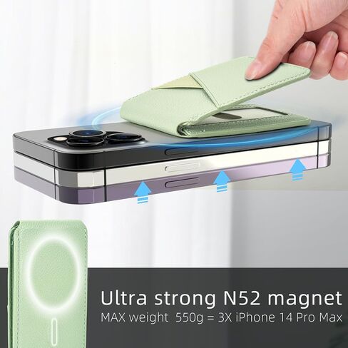 محفظة هاتف مغناطيسية، متوافقة مع iPhone 16/15/14/13/12 Series Pro Plus Pro Max لمحفظة MagSafe، حامل قابل للتعديل مع 4 حامل بطاقات، حجب RFID، جلد PU، أسود in Saudi Arabia