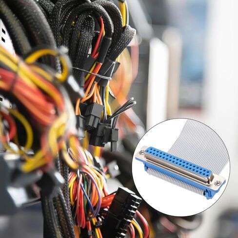 MECCANIXITY 4 Pcs IDC Flat Ribbon Cable, 2.54mm Pitch 47mm Width 20cm Long 40 Pin Female DB37 to FC-40 Flat Ribbon Connector Jumper Wire for PC, LED Displays in Saudi Arabia