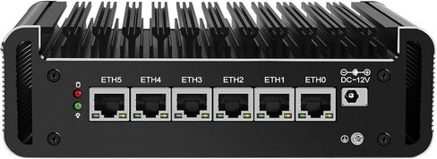 HUNSN Micro Firewall Appliance، كمبيوتر صغير، OPNsense، VPN، جهاز توجيه PC، 10 مراكز I5 1235U، RJ24، 6 x 2.5GbE I226-V، HDMI، DP، USB3.2، Type-C، TF، 0 ذاكرة الوصول العشوائي، 0 تخزين، هيكلي بدون نظام in Kuwait