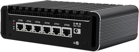 HUNSN Micro Firewall Appliance، كمبيوتر صغير، OPNsense، VPN، جهاز توجيه PC، 10 مراكز I5 1235U، RJ24، 6 x 2.5GbE I226-V، HDMI، DP، USB3.2، Type-C، TF، 0 ذاكرة الوصول العشوائي، 0 تخزين، هيكلي بدون نظام in Kuwait