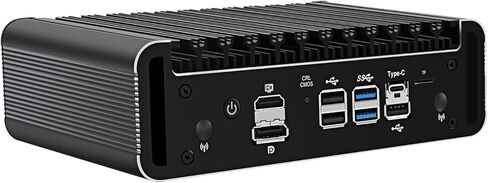 HUNSN Micro Firewall Appliance، كمبيوتر صغير، OPNsense، VPN، جهاز توجيه PC، 10 مراكز I5 1235U، RJ24، 6 x 2.5GbE I226-V، HDMI، DP، USB3.2، Type-C، TF، 0 ذاكرة الوصول العشوائي، 0 تخزين، هيكلي بدون نظام in Kuwait