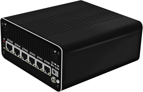 HUNSN Micro Firewall Appliance، كمبيوتر صغير، OPNsense، VPN، جهاز توجيه PC، I3 1215U، RJ24، 6 x 2.5GbE I226-V، HDMI، DP، USB3.2، Type-C، TF، مع مروحة، 0 ذاكرة الوصول العشوائي، 0 تخزين، Barebone بدون نظام in Kuwait
