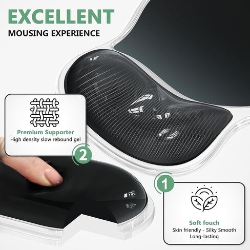 AKIT Ergonomic Mouse Pad with Wrist Rest&Keyboard Wrist Rest Set, Gel, Pink in Kuwait