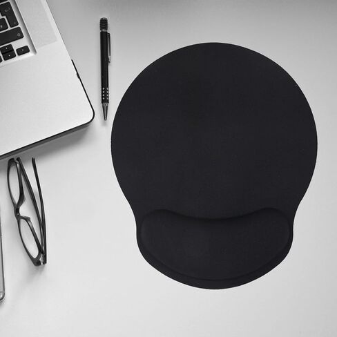 Generic Mouse Pad and Wrist Rest Cushion, Non-Slip Rubber Memory Foam Wrist Support, Ergonomic Mouse Pad for Home Office Computer, Black in Saudi Arabia
