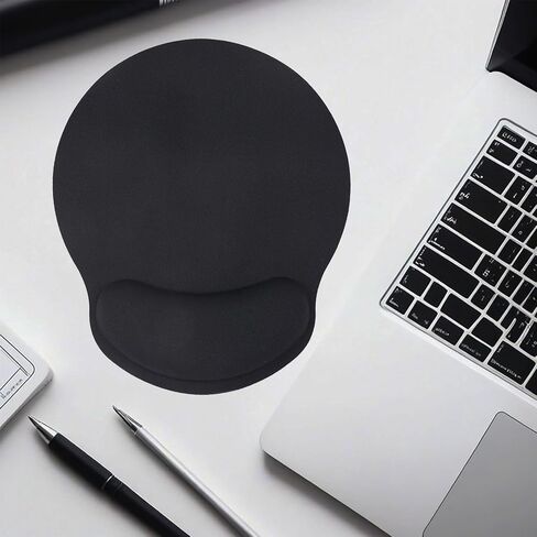 Generic Mouse Pad and Wrist Rest Cushion, Non-Slip Rubber Memory Foam Wrist Support, Ergonomic Mouse Pad for Home Office Computer, Black in Saudi Arabia