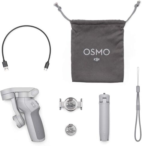 DJI OM 4 - مثبت جيمبال للهواتف الذكية ثلاثي المحاور مع قبضة وحامل ثلاثي القوائم ومثبت جيمبال مثالي لمدونات الفيديو واليوتيوب والفيديو المباشر ومثبت الهاتف المتوافق مع iPhone وAndroid in Kuwait