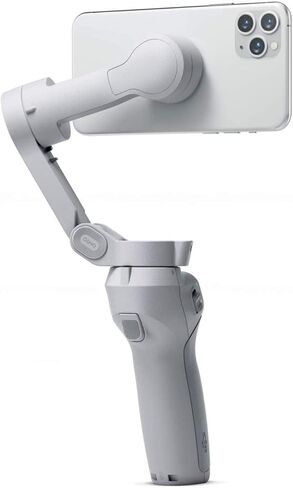DJI OM 4 - مثبت جيمبال للهواتف الذكية ثلاثي المحاور مع قبضة وحامل ثلاثي القوائم ومثبت جيمبال مثالي لمدونات الفيديو واليوتيوب والفيديو المباشر ومثبت الهاتف المتوافق مع iPhone وAndroid in Kuwait